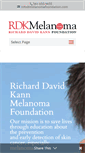 Mobile Screenshot of melanomafoundation.com
